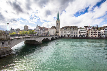 Fototapeta na wymiar Fraumuenster Cathedral in Zurich