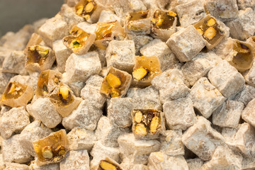 Traditional style turkish delight sweets