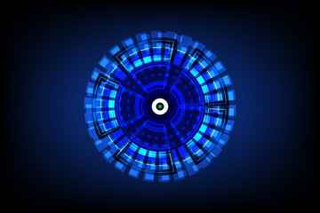 abstract future circle technology concept background vector illustration