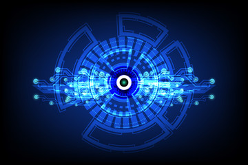 abstract future circle technology concept background vector illustration