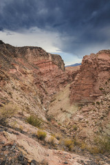 Canyon of Rio Calchaqui, Puente del Diabolo, La Poma, Province of Salta, Andes, Argentina, South America.