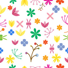 flower nature design seamless pattern background. vector illustration