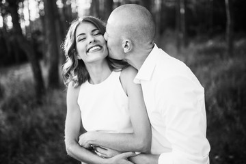 Fototapeta premium Amazing young couple in the forest