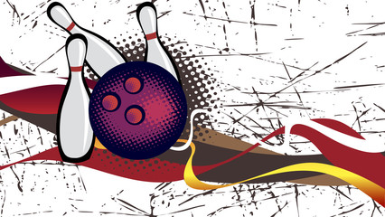 Obraz premium Abstract bowling motive