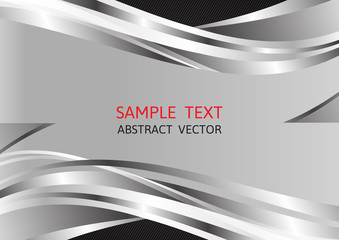 Silver and Black color, abstract vector background with copy space, Graphic design