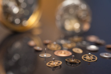 Detail of watch machinery.