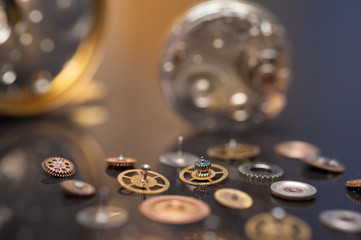 Detail of watch machinery.