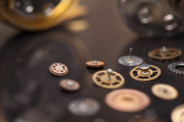 Detail of watch machinery.