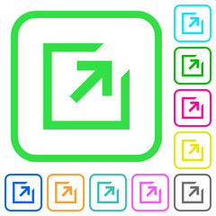 Export with inner arrow vivid colored flat icons icons