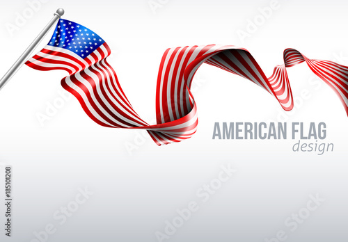 "American Flag Ribbon Design" Stock image and royalty-free vector files