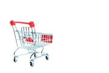 isolated shopping cart