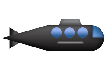 Submarino de color negro.