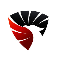 luxury phoenix shield logo template