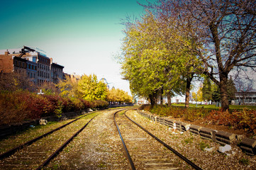 Fototapeta na wymiar Canadian railroad
