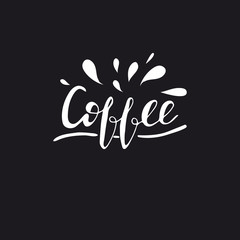 Fototapeta premium Lettering Coffee. Vector illustration.