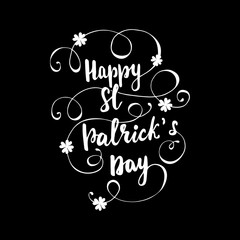 Lettering Happy St. Patrick's Day. Vector illustration.