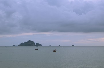  boats on the thailand sea
