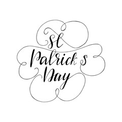 Lettering St. Patrick's Day. Vector illustration.