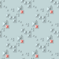 Abstract 3d illusion pattern. Geometry seamless vector illustration
