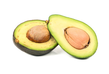 Two halves avocado