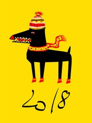 Year of The Dog. Chinese New Year 2018.