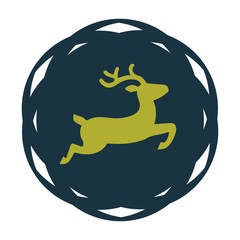 abstrakter Button - Rudolph springt