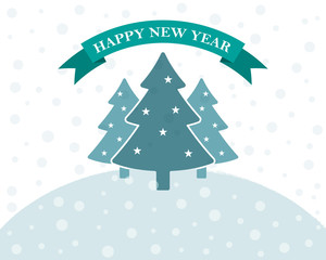 Obraz premium Festive flat New Year background. Vector illustration