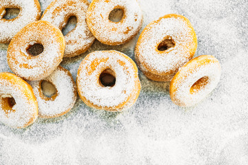 Sweet dessert with many donut