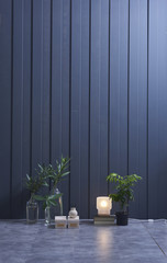 decorative home design blue wall concept interior