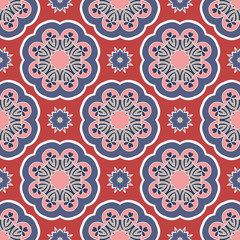 Abstract stylized floral seamless pattern. Hand drawn vector illustration