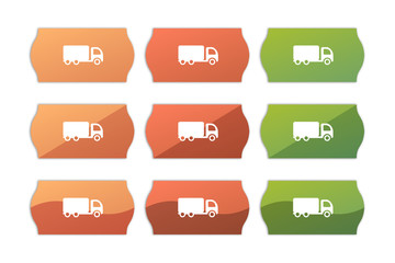 Sticker Set - Etikett Preisschild - Lastwagen - Transport
