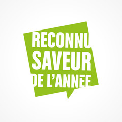 reconnu saveur de l'année