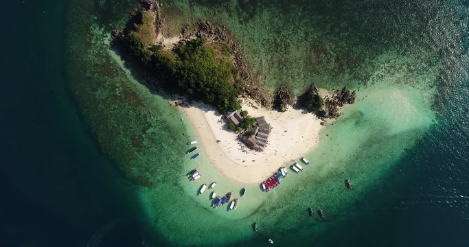 CHIANG MAI, THAILAND, MARCH 2017: Aerial view over Koh Khai Nok Island