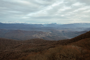 mountain landscape. a view from the observation deck in Sochi on Mount Akhun.