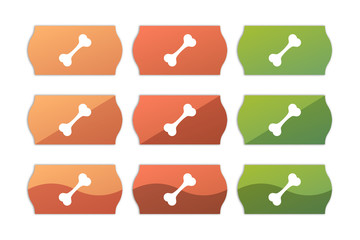 Sticker Set - Etikett Preisschild - Hundeknochen