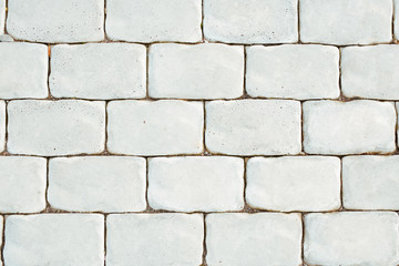 texture white stone brick wall close up