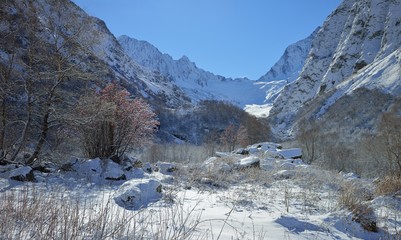 Winter in mountains