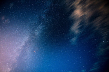 Beautiful night sky landscape with stars