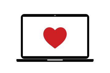 Laptop - Herz - Liebe