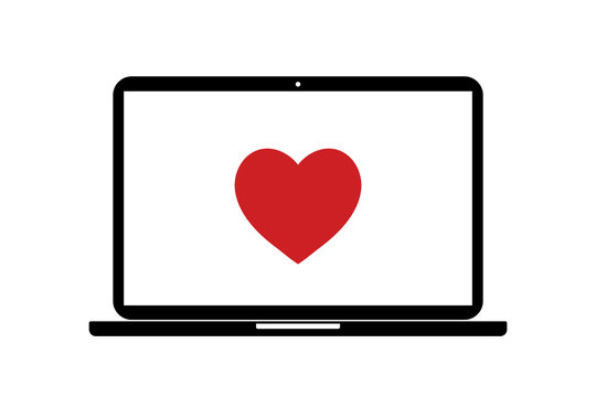 Laptop - Herz - Liebe