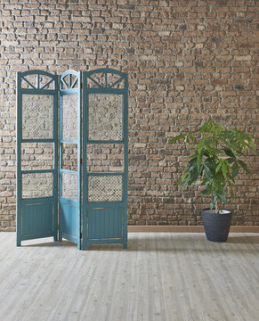 decorative home design modern paravane dark blue style