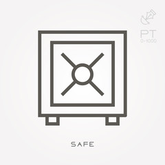 Line icon safe