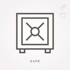 Line icon safe