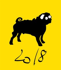 Year of The Dog. Chinese New Year 2018.