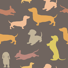 Seamless pattern with dog. Can be used for textile, website background, book cover, packaging.