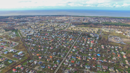 Obraz premium Palanga city view from above in winter
