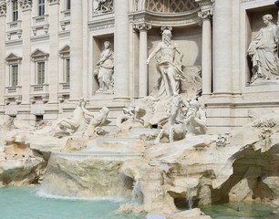 Fototapeta na wymiar Fontaine de Trévi à Rome