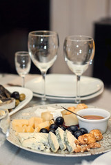 delicious dishes on the table in the restaurant