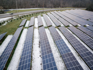 Aerial View of Solar Panels