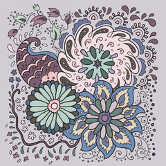 Floral background. Vector illustration for your cute design.